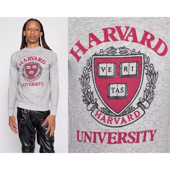 80s Harvard University‎ Sweatshirt - Men's Small to MediumDark Academia